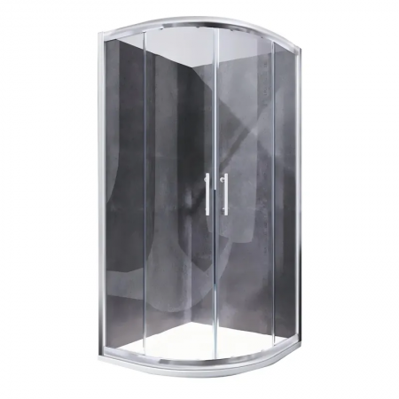 Душова кабіна SR-SC04-TR-01/90x90x195/без піддону/прозоре скло/Easy Clean/5мм/CHROME (KR5360)